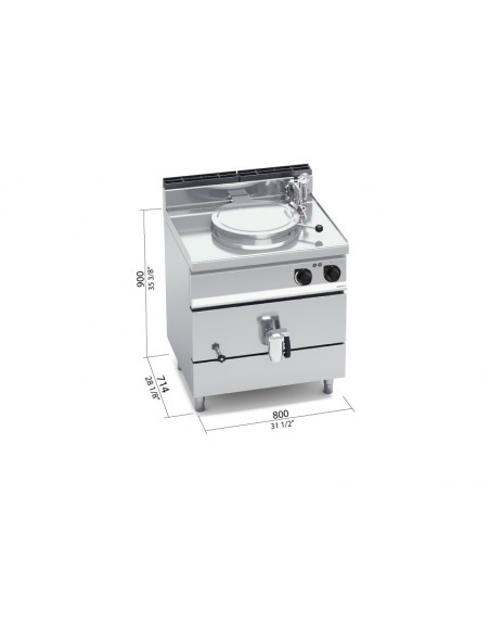 Marmita indirecta Bertos Mod. E7PI, electrica