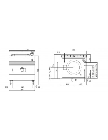 Marmita indirecta Bertos Mod. E7PI, electrica