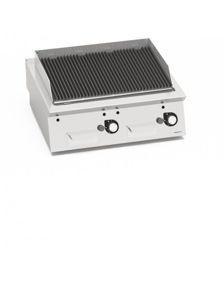 Parrilla de piedra volcanica de sobremesa Bertos Mod. SG7PL80B, a gas
