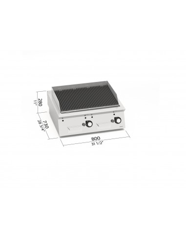 Parrilla de piedra volcanica de sobremesa...