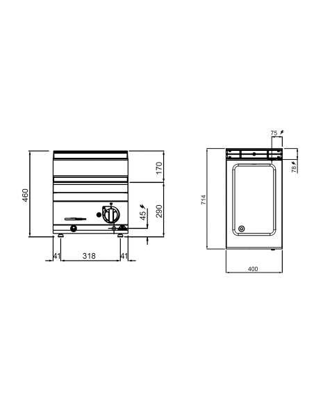 Baño maria de sobremesa Bertos Mod. E7BM4B, electrico