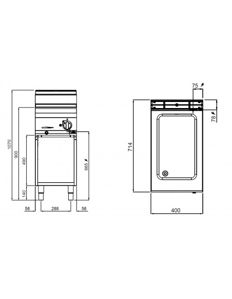 Baño maria Bertos Mod. E7BM4M, electrico