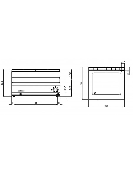 Baño maria de sobremesa Bertos Mod. E7BM8B, electrico