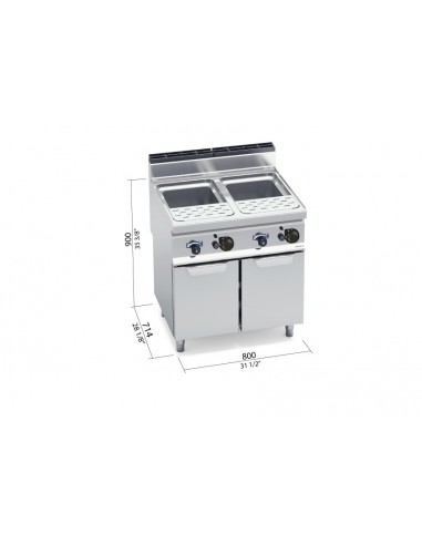 Cuece pastas Bertos Mod. CPG80E, a gas