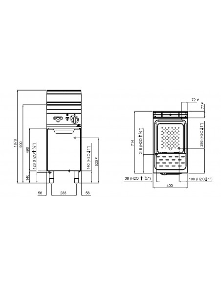 Cuece pastas Bertos Mod. CPE40, electrico