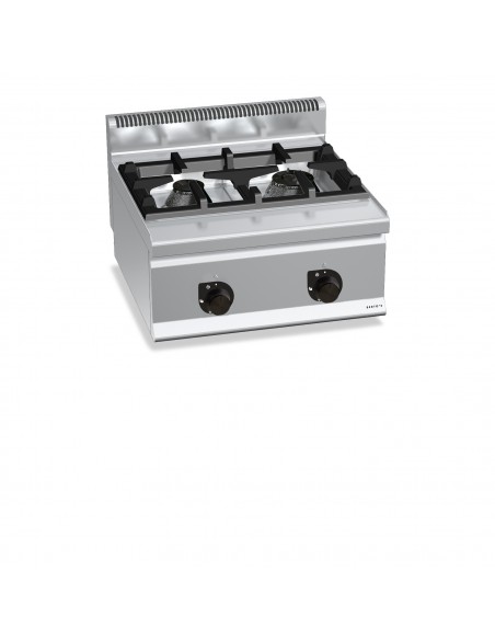 Cocina 2 fuegos de sobremesa Bertos Mod. G6F2BH6, a gas