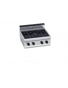 Cocina vitroceramica 4 fuegos de sobremesa Bertos...