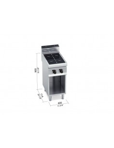 Cocina vitroceramica 2 fuegos Bertos Mod.E7P2M/VTR 2