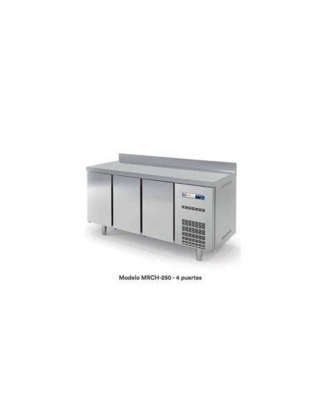 Mesa refrigerada MRCH-250 Snack 4 puertas Acero Inoxidable