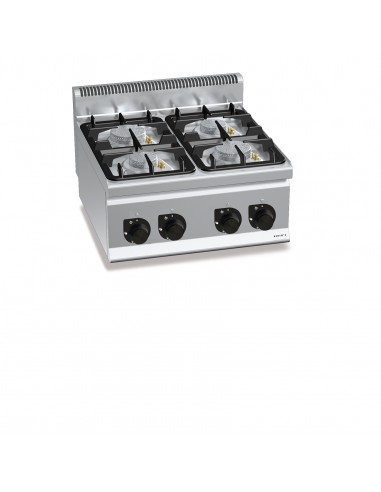 Cocina 4 fuegos de sobremesa Bertos Mod. G6F4BPW, a gas