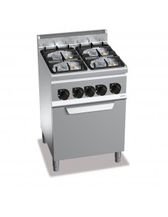 Cocina 4 fuegos con horno Bertos Mod. G6F4PW+FG1, a gas