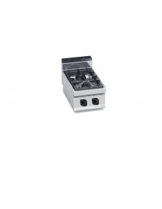 Cocina 2 fuegos de sobremesa Bertos Mod. G7F2B, a gas