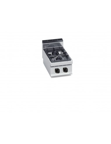 Cocina 2 fuegos de sobremesa Bertos Mod. G7F2BP,  potenciada a gas