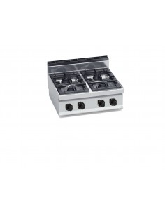 Cocina 4 fuegos de sobremesa Bertos Mod. G7F4BP,...