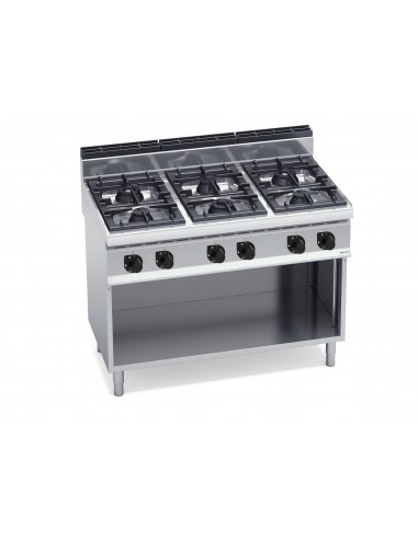 Cocina 6 fuegos Bertos Mod. G7F6M, a gas