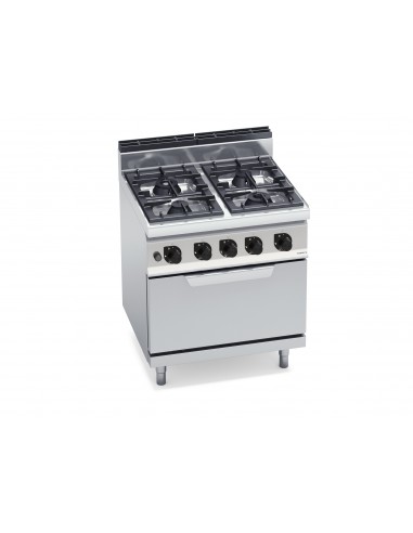 Cocina 4 fuegos con horno Bertos Mod. G7F4P+FG, potenciada a gas
