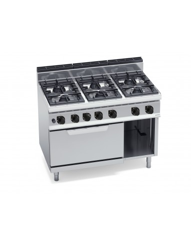 Cocina 6 fuegos con horno Bertos Mod. G7F6P+FG, potenciada a gas