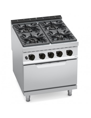 Cocina 4 fuegos con horno Bertos Mod. G9F4+FG, a gas