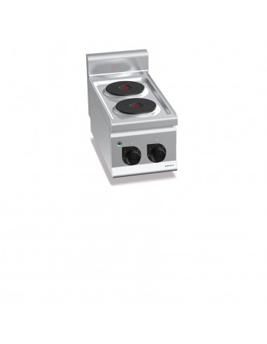 Cocina 2 fuegos sobremesa Bertos Mod. E6P2B, electrica