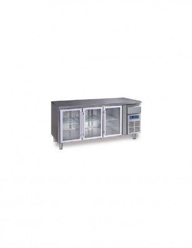 Bajomostrador gastronorm 3 puertas GN 3100 TNG con peto