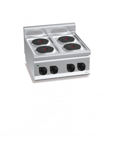 Cocina 4 fuegos sobremesa Bertos Mod. E6P4B, electrica