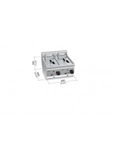 Freidora sobremesa Bertos Mod. E6F10-6BS, electrica 2