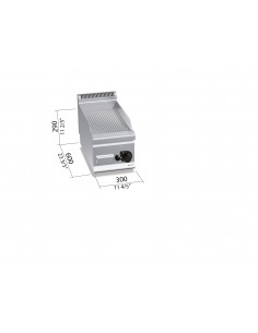Fry-top de acero rectificado Bertos Mod. G6FR3B, a gas... 2