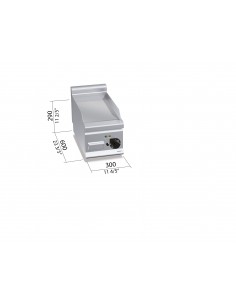 Fry-top de acero rectificado Bertos Mod. E6FL3BP, electrica 2
