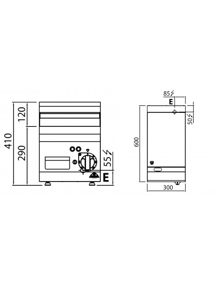 Fry-top de acero rectificado Bertos Mod. E6FL3BP, electrica