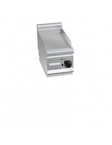 Fry-top de acero rectificado Bertos Mod. E6FR3BP, electrica acanalada