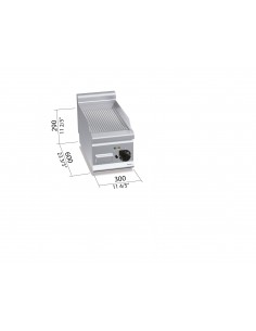 Fry-top de acero rectificado Bertos Mod. E6FR3BP,... 2