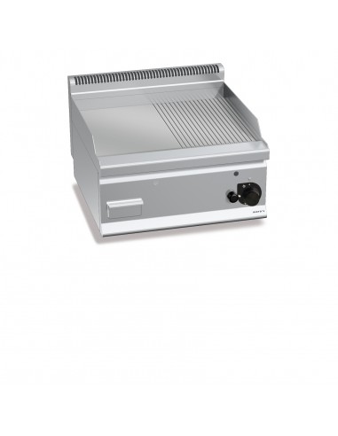 Fry-top de acero rectificado Bertos Mod. G6FM6B, a gas lisa/acanalada