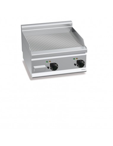 Fry-top de acero rectificado Bertos Mod. E6FR6BP-2, electrica acanalada