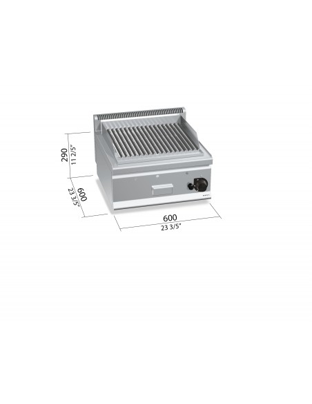 Barbacoa de piedra volcanica Bertos Mod. G6PL60B, a gas