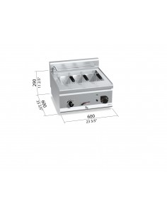 Cuecepastas Bertos Mod. E6CP6B, electrico 2
