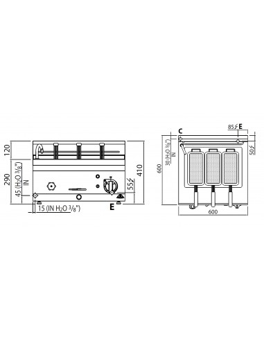 Cuecepastas Bertos Mod. E6CP6B, electrico