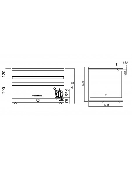 Baño maria Bertos Mod. E6BM6B, electrico