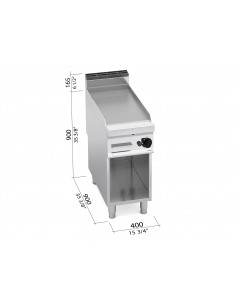 Fry-top de acero rectificado Bertos Mod. G9FL4M, a gas 2