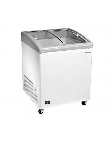 Arcon congelador Masquefrio Mod. CTG 220, puertas correderas cristal curvo