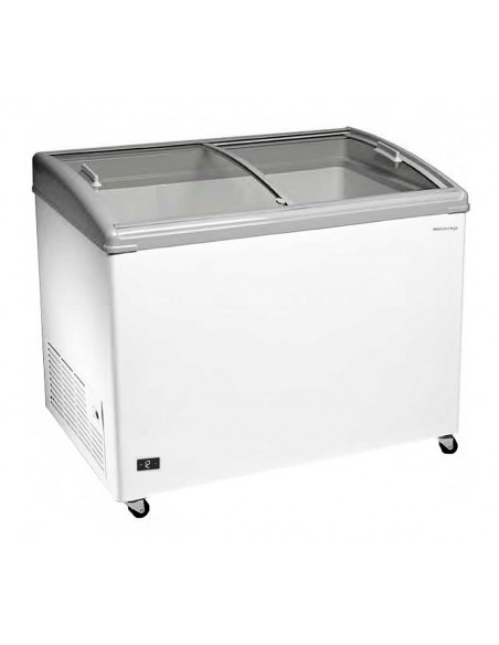 Arcon congelador Masquefrio Mod. CTG 300, puertas correderas cristal curvo