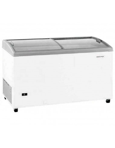 Arcon congelador Masquefrio Mod. CTG 500, puertas correderas cristal curvo