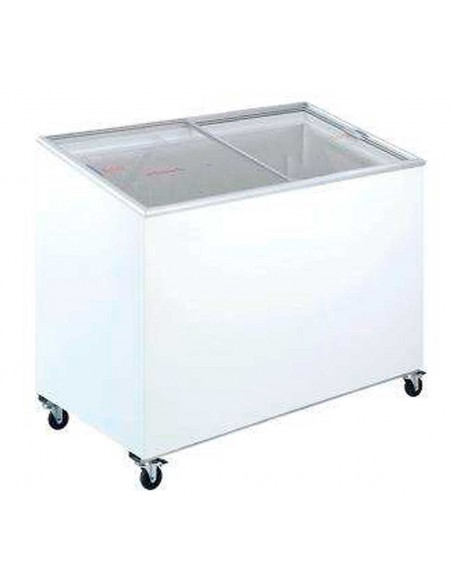Arcon congelador Masquefrio Mod. SMK 400, puertas correderas cristal inclinado