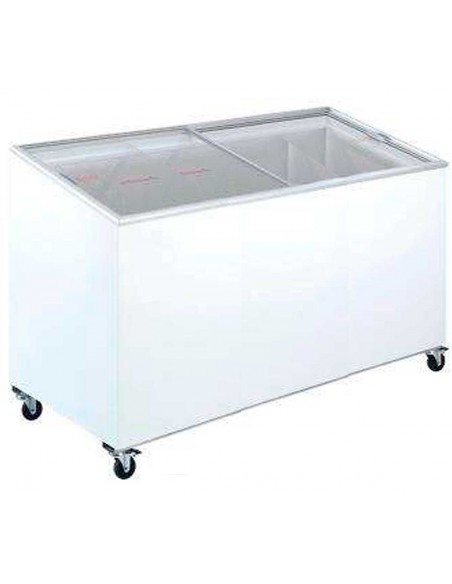 Arcon congelador Masquefrio Mod. SMK 500, puertas correderas cristal inclinado