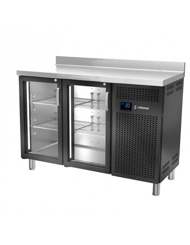 Mesa refrigerada Edenox Mod. MPS-150 HC NEGRO PC, negra puerta cristal