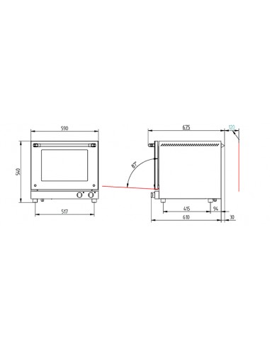 Horno de panaderia Edenox. Mod. HP-443, electrico