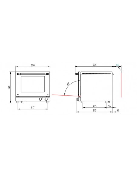 Horno de panaderia Edenox. Mod. HP-443, electrico