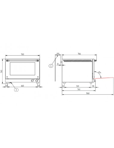 Horno de panaderia Edenox. Mod. HP-464 PLUS,...
