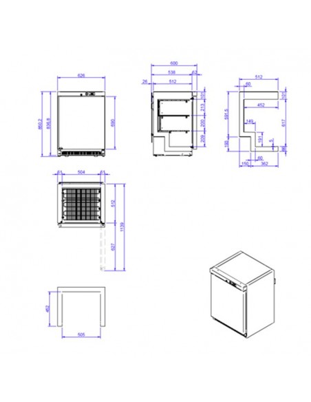 Armario de congelacion inoxidable Edenox Mod. ANS-251-I