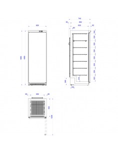 Armario de congelacion inoxidable  Edenox Mod. ANS-451-I 2