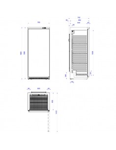 Armario de congelacion inoxidable  Edenox Mod. ANS-651-I 2